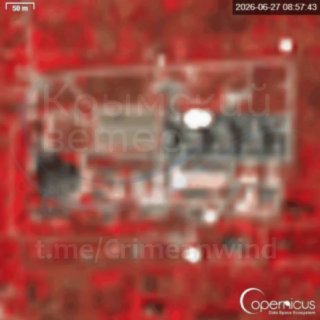 Satellite imagery shows damage at the Tavriyska thermal power plant in occupied Simferopol after FP-2 drone attacks, with at least three hits on the main building housing the first and second gas turbine units.