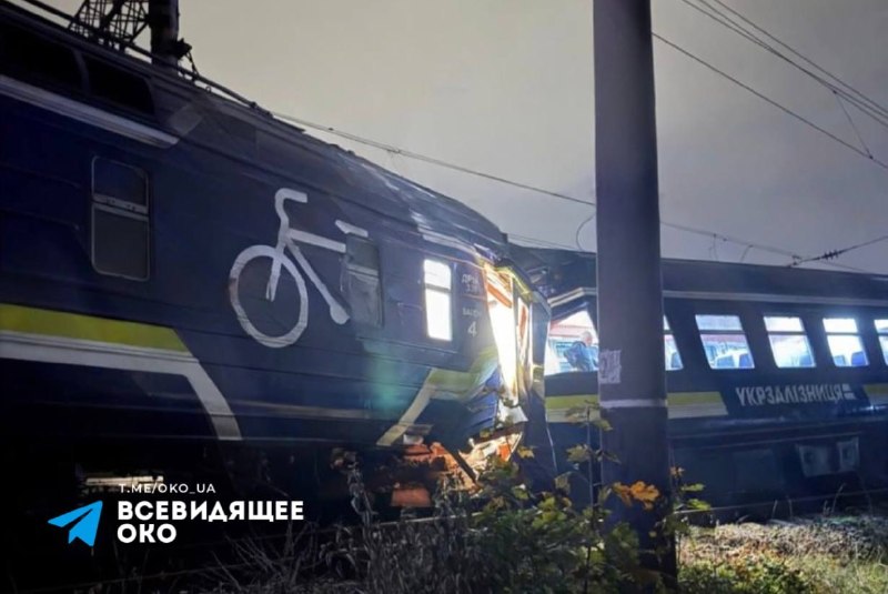 Two trains collided in the Lviv region of Ukraine.