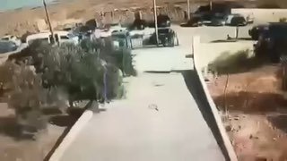 The first moments of attack carried out by members of the "Ash" group in a church in Karak, Jordan.