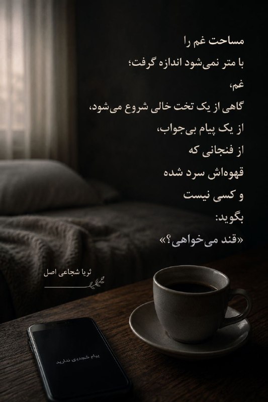 نوای مستانه● مطالب عرفانی ادبی هنری اقتصادی: ‌جمعه است...روی میز،دو فنجان مانده؛یکی را من شسته‌ام،یکی رادلم هنوز نگه داشته است.پرده را کنار می‌زنم،خیابان مثل همیشهپر