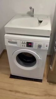 Раковина над стиральной машиной Отличная идея, если в ванной комнате не хватает пространства. Берите на заметку! Дизайн и ремонт Please open Telegr... - изображение 1 - telegram, view, раковина