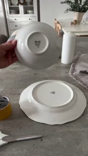 Подсвечник из тарелок Такой декор впишется в любой интерьер и добавит ему красок. идеи Подписывайся на нас в Макс! Дизайн интерьера - изображение 1 - подсвечник, тарелок, такой