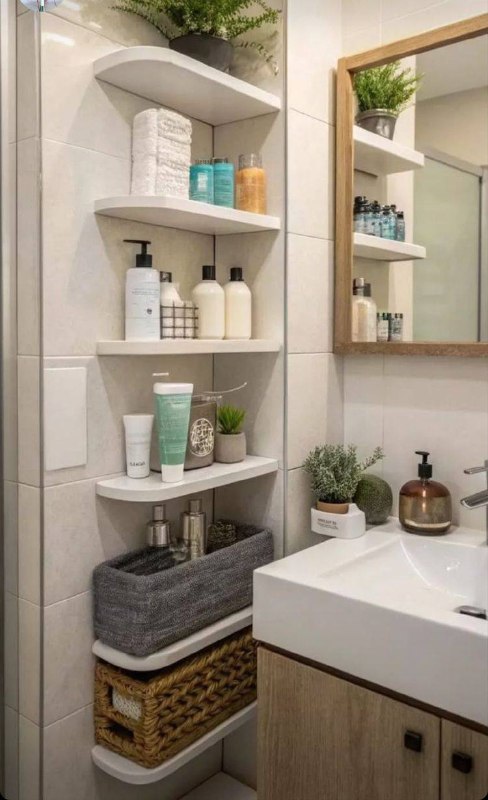 Как навести порядок в маленькой ванной 9 идей для хранения косметики и полотенец - изображение 5 - навести, порядок, маленькой