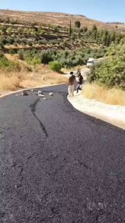 מתנחלים מתפרעים ומפריעים לסלילת רחוב המוביל לאזור ה"המרוש" של עיריית סעיר.