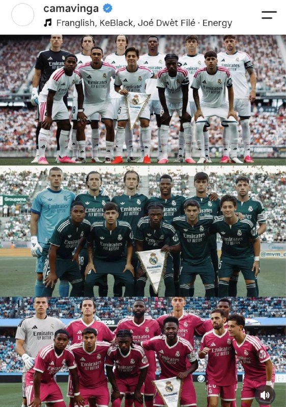 رئال مادرید | Real Madrid: 📱🤩پست جدید کاماوینگا در اینستاگرام:«پیش‌فصل تموم شد.»آماده‌ایم.🔥👑@FCRealMadrid |