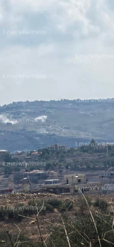 ️🇱🇧🇮🇱 הפצצת ארטילריה ישראלית כוונה לפאתי מייס אל-ג'בל בדרום לבנון.
