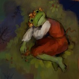 Жабка рисует