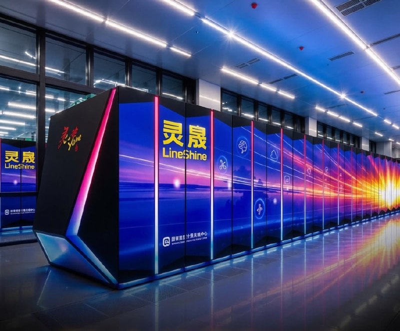China now officially hosts the world’s fastest supercomputer.The new system, named LineShine, has claimed the #1 spot on the TOP500 list with a staggering performance of 2.198 exaflops, making it the fastest publicly verified supercomputer on the planet.To put that in perspective: one exaflop equals one quintillion (1,000,000,000,000,000,000) calculations per second. LineShine can perform more than 2 quintillion calculations every second, meaning it can solve in a single day what would take a regular computer thousands or even millions of years.Unlike your laptop or phone, a supercomputer is not a single device, it’s a massive cluster of thousands of processors working in parallel. It breaks enormous problems into millions of smaller tasks, solves them simultaneously, and combines the results.These machines are essential for tackling humanity’s toughest challenges: simulating hurricanes, modeling climate change decades ahead, designing new materials at the atomic level, running nuclear simulations, accelerating drug discovery, and training powerful AI models.What makes LineShine particularly notable is that it achieved this record without using GPUs — the chips that power most modern AI systems. Instead, it relies entirely on traditional CPUs, showing an alternative route to exascale computing (machines exceeding 1 exaflop).Only a few publicly confirmed exascale supercomputers exist today.Of course, this level of performance comes with huge energy demands, LineShine consumes roughly 42.2 megawatts, enough electricity to power tens of thousands of homes.Even so, researchers are already looking ahead to the next milestone: zettascale computing — systems roughly 1,000 times more powerful than today’s exascale machines. If realized, they could revolutionize AI, climate modeling, medicine, and our understanding of the universe.Science and facts💡
