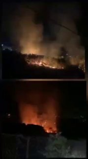 🏴שריפה גדולה באזור זגרטה ליד בית החולים אל-סיידה