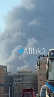 עשן סמיך מאוד מכווית עקב נפילת טילים איראניים