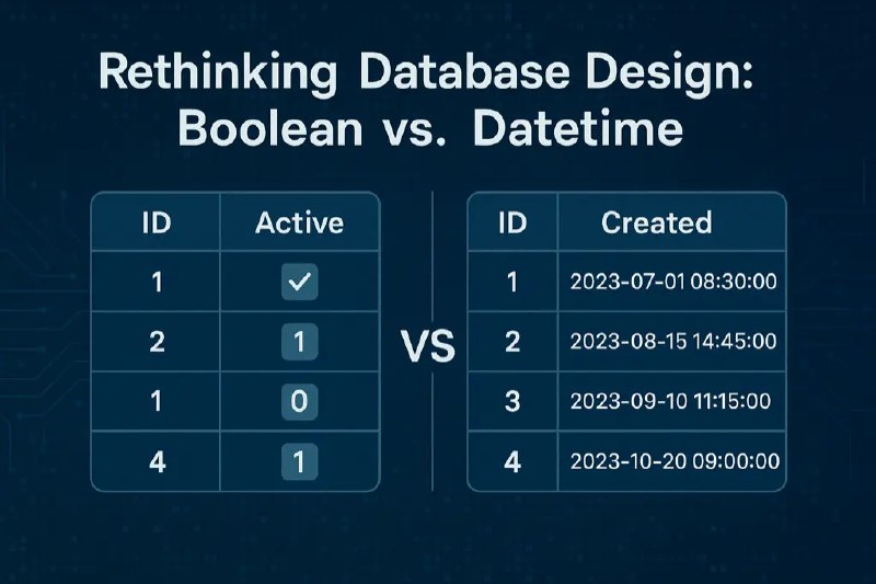 停止在資料庫中使用 boolean ? 探討日期時間欄位的替代方案