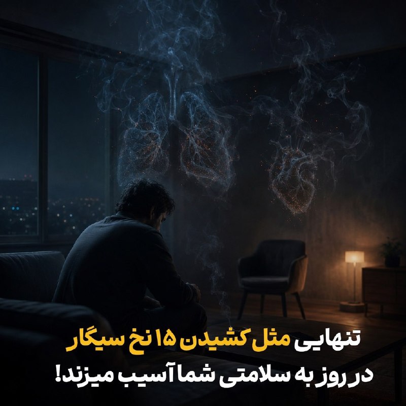 Teleboon 🅱️ تِـلـــه بـون: تنهایی مثل کشیدن 15 نخ سیگار در روز به سلامتی شما آسیب می‌زند!تنهایی طولانی‌مدت با افزایش خطر بیماری‌های قلبی، اختلالات 