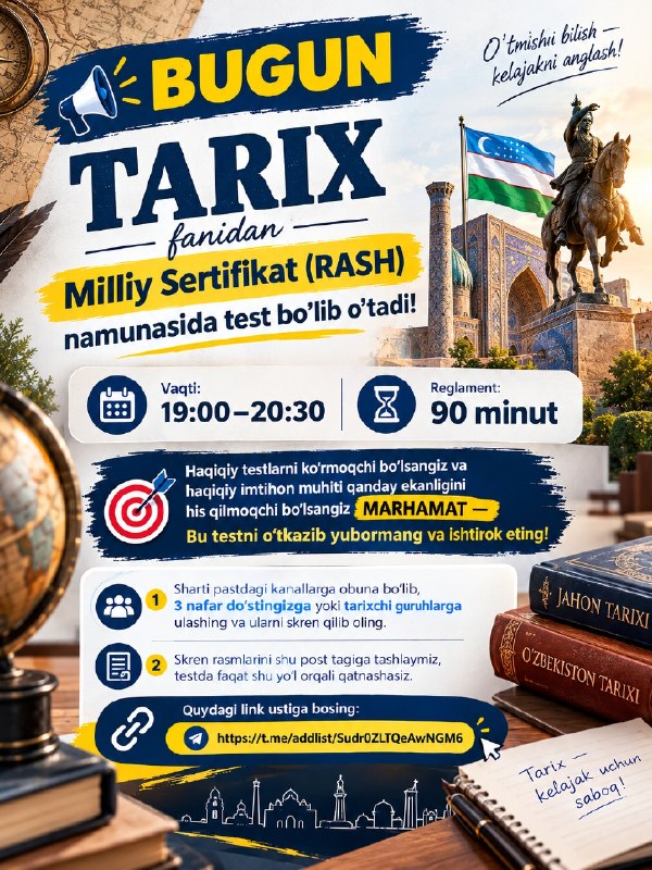 Image from a post by Tarix Milliy Sertifikat