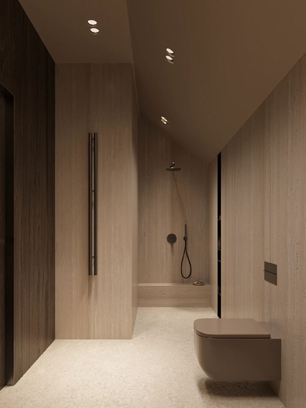 Tranquil Bathroom A bathroom that feels like a retreat. Warm wood, soft tones, and a clean aesthetic the perfect extension of a serene bedroom. By ... - изображение 1 - bathroom, tranquil, that