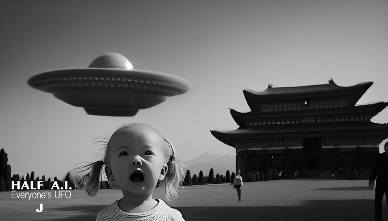 用AIGC探索更多创作表达的可能-《everyone‘s UFO》-everyone‘s UFO试图表达在新事物出现时人们兴奋与恐慌的矛盾