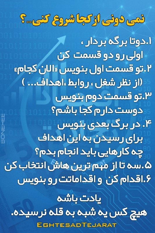 اقتصادتجارت: Txtاز کجا شروع کنم؟🆔 [کانال بله اقتصادتجارت](ble.ir/join/C879voMKQe)🆔️ [کانال تلگرام اقتصادتجارت](t.me/eqtesadtejarat)