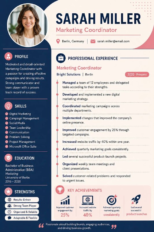 IELTSDaily | آیلتس دیلی: بیاین نگاهی به یک نمونه CV داشته باشیم.🧐در رزومه، بهتره به جای افعال سادهای مثل:❌ did❌ made❌ helped❌ worked on❌ fixed❌