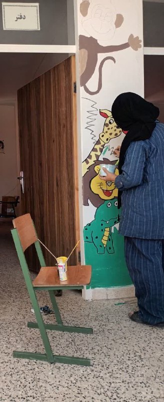 🌻 احمدآباد: #خبر🌺 هنر و عشق در مدرسه سمیه! ✨🌸امروز دوشنبه مورخ ۲۶ مردادماه ۱۴۰۵ شاهد یک منظرهی بسیار زیبا و دلنشین در مدرسه سمیه اح