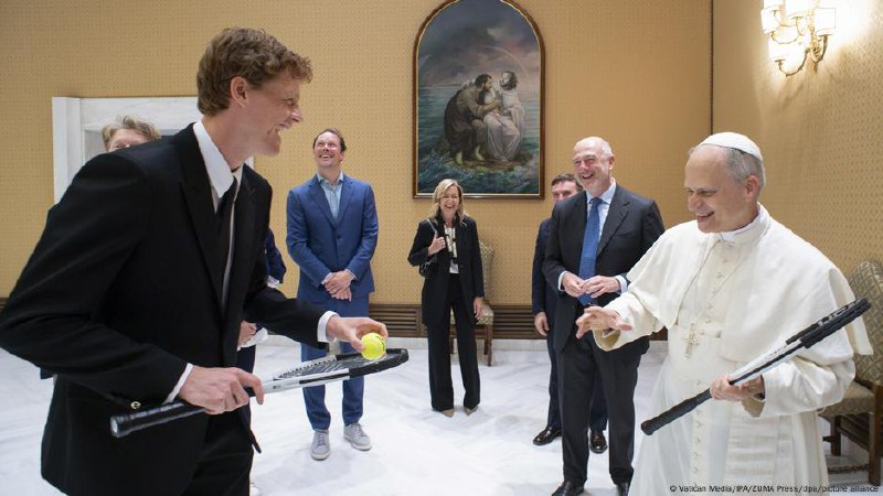 Pope welcomes Sinner to Vatican