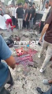 תיעוד נוסף מהרכב שהותקף בעיר עזה.