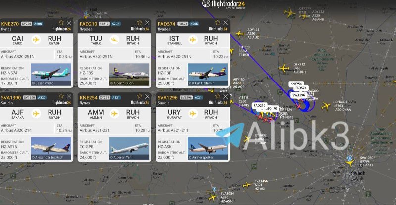 Air traffic at the Riyadh airport is still suspended.