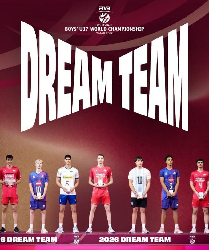 دنیای توپ و تور: 🏐 چهار عنوان تیم رویایی جهان با سه بازیکن ایرانی در تیم رویایی والیبال نوجوانان زیر ۱۷ سال جهان سه بازیکن ایرانی آکام اب