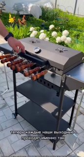 Мангал Дюкке компактный, прочный, для настоящего шашлыка Разборный, из стали 4 мм, с крышкой, кочергой и совком. Вмещает до 9 шампуров, есть решётк... - изображение 1 - казан, подставка, под