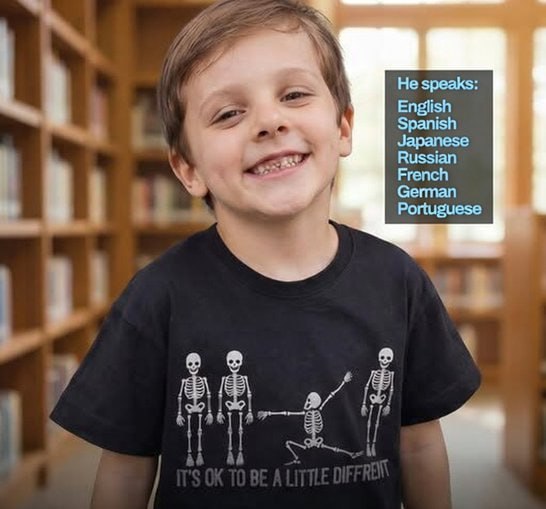 From nonverbal at 3 to speaking nine languages at age 7.Rafael is rewriting what’s possible for children with severe autism.Diagnosed with severe nonverbal autism at age two, Rafael’s parents were told he might never speak. For years, conventional therapies produced almost no progress. Then a neuropediatrician recommended trying a tablet to discover what might capture his attention.Everything changed the moment Rafael stumbled across an English song on YouTube. His face lit up, and a deep, almost obsessive fascination with languages was born. With dedicated support from his parents, he began using technology to immerse himself in different cultures and languages, demonstrating that communication barriers can be overcome in unexpected ways.Now seven years old, this Brazilian boy is fluent in more than nine languages—including English (his main form of expression), Spanish, Japanese, Russian, French, German, and Portuguese. His remarkable memory enables him to master pronunciation so precisely that native speakers are often stunned, assuming he grew up speaking the language.Rafael’s gifts extend beyond words: he has taught himself to play musical instruments and even composes his own songs. His journey stands as a powerful testament for families everywhere—that an autism diagnosis does not define a ceiling, but rather opens a unique path to experiencing and excelling in the world.[Mayer, J. L.. As a Child, He Didn’t Speak Because of His Autism, but Today He Speaks More Than 9 Languages and Even Writes Songs. Bright Side]Did you know? 🎓