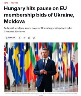 Hungría detiene paso procedimental necesario para el avance de las candidaturas de Ucrania y Moldavia en la UE