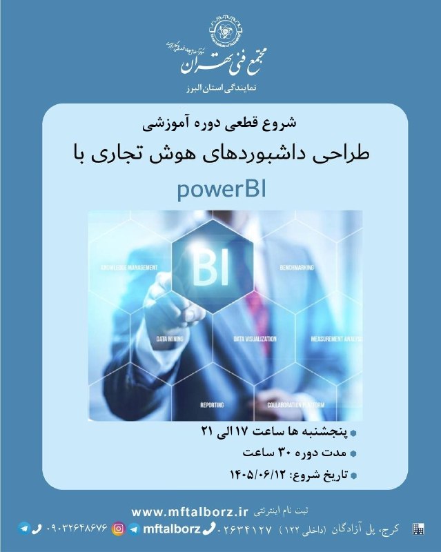 شبکه و امنیت: 📊 شروع قطعی طراحی داشبوردهای هوش تجاری با Power BI از 12 شهریورآیا میدانید تصمیمگیریهای هوشمند بر اساس تحلیل دقیق داد