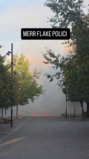 Anti-government protests continue in Albania's capital Tirana, with protesters throwing Molotov cocktails at police.