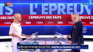 Marine Le Pen: The European Union is giving itself powers that no one delegated to it. They want to establish a European intelligence service. They are involved in diplomacy. They are engaged in development assistance. Now they want to have an army. So we're going to push them back toward their proper responsibilities.