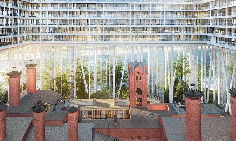 Бадаевский дом, который парит над городом Проходил мимо жк Бадаевского и остановился Монтаж опор будущих парящих подъездов впечатляет. Колонны высо... - изображение 7 - это, бадаевский, колонны