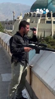 🇮🇱 צלף מיחידה מיוחדת של המשטרה האיראנית על גג מעל הלווית חמינאי. חדשות בטחון מהשטח ללא צנזורה.