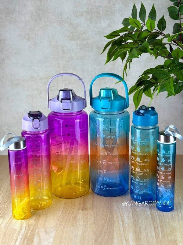 Kangarooshop: ⭐️ قمقمه سه سایز کد b75 🌸 ابعاد به ترتیب : ۴.۵*۴*۲.۵ cm۵*۶.۵*۱۵ cm۱۰*۸*۳۰ cm🌸 دارای رنگ بندی 🌸📦 ۴۸ عدد🌸 قیمت : ۶۳۵/۰۰۰ ت