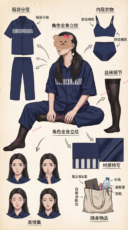 我的日常状态&女囚状态这个ai绘图太好了，照片直接拆解☺️@aigc1024我的日常状态&女囚状态这个ai绘图太好了，照片直接拆解☺️@aigc1024