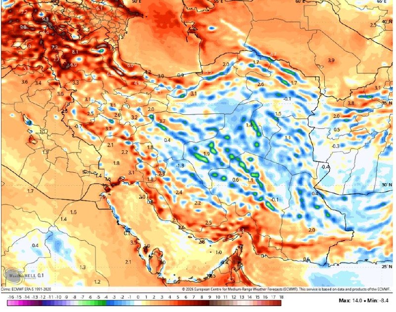 اخبار آذربایجان [ آناج ]: 🔴🔺 پیش هشدار موج گرما ویژه آذربایجان🔥 به دلیل نفوذ هوای خنک به نیمه شرقی کشور از هفته آینده ، گرما به سمت شمالغرب کشور (