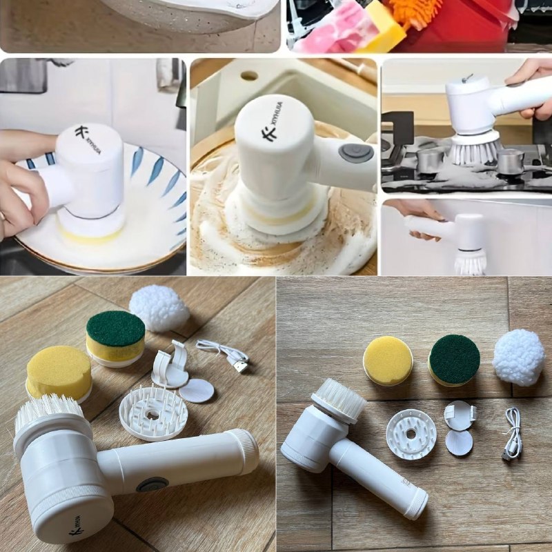 Электрическая щетка для уборки с разными насадками ⚡️ — фото 1