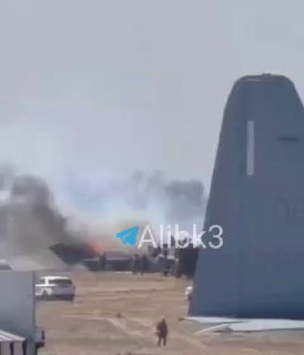 מטוס F-35 עולה באש לאחר שהתרסק.