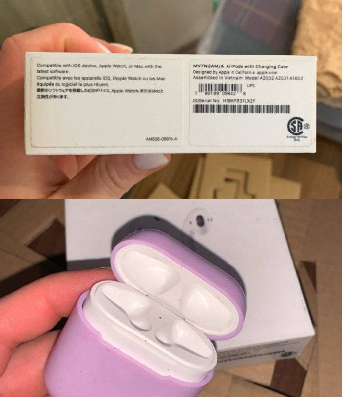 🎧 Кейс + коробка AirPods (оригинал) — 90 лари — фото 1