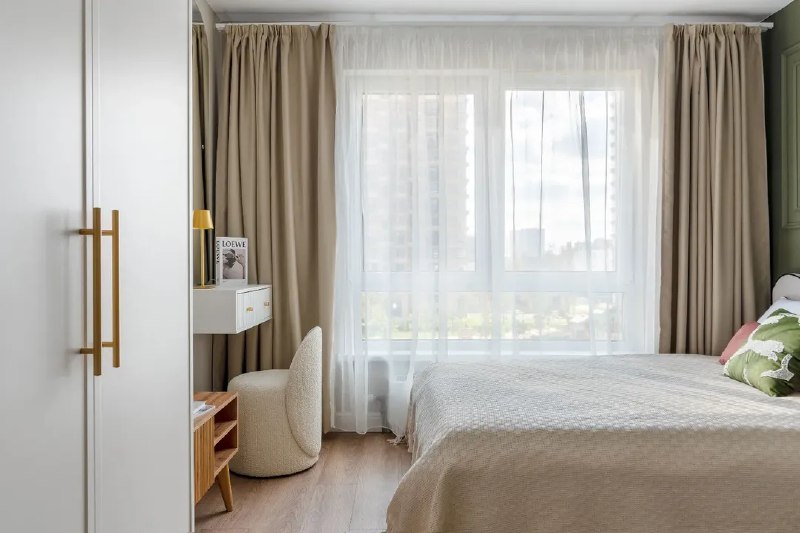 Красивый интерьер студии. Выполнен в спокойной и трендовой палитре, состоящей из оливковых и тёплых бежевых оттенков. Для создания тактильного эффе... - изображение 5 - красивый, интерьер, студии