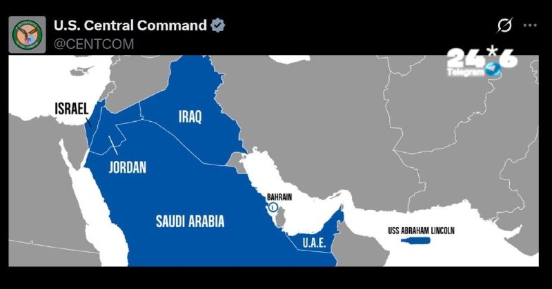 🇮🇱 הפיקוד המרכזי של צבא ארצות הברית (CENTCOM) פרסם מפה שבה רצועת עזה והגדה המערבית מוצגות כשטחים של ישראל.
