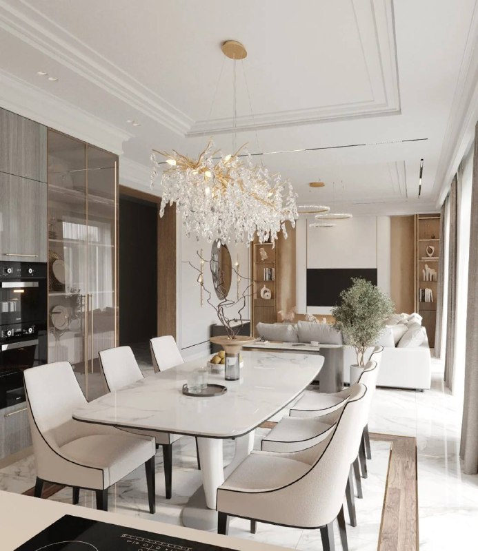 Проект кухни-гостиной в Москве в классическом стиле. Сохраните? Дизайнер Елена Савинова - изображение 2 - проект, кухни, гостиной