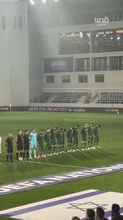 For the second time, in solidarity with Palestine, the players of the Irish national team bow their heads during the playing of the "Israeli" anthem.