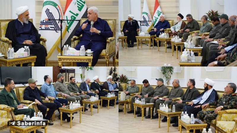 خط رهبری: ‏✅ ‏ آیت‌الله محسن قمی معاون بین‌الملل دفتر رهبر انقلاب با حضور در ستاد کل حشدالشعبی پیام تشکر رهبر معظم انقلاب آیت‌الله