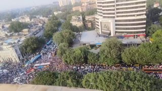 Massive protests erupted in New Delhi on Monday as thousands took to the streets demanding the resignation of India's chief electoral officer.