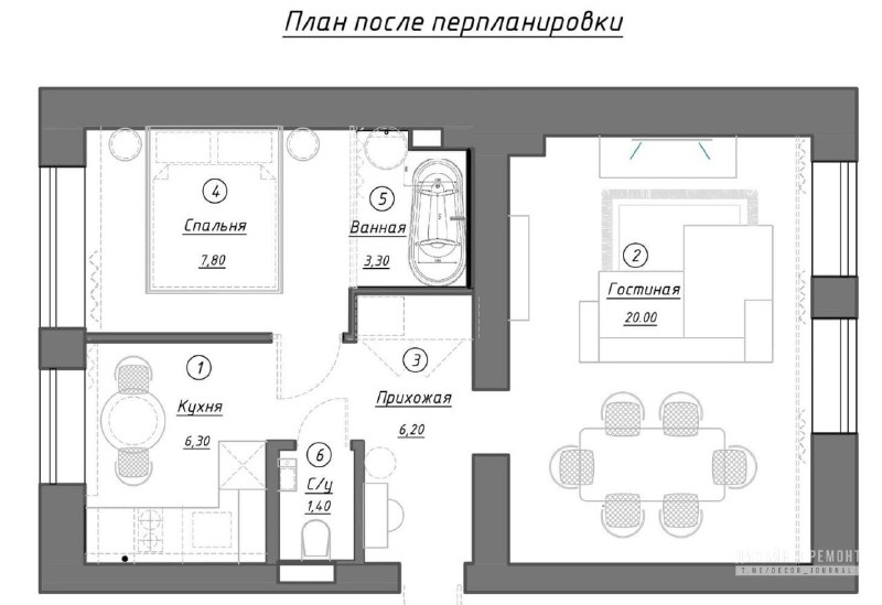 Квартира 45 м в сталинке Задача, поставленная перед дизайнером, была максимально прагматичной создать интерьер, одинаково хорошо подходящий и для к... - изображение 10 - квартира, пространства, также