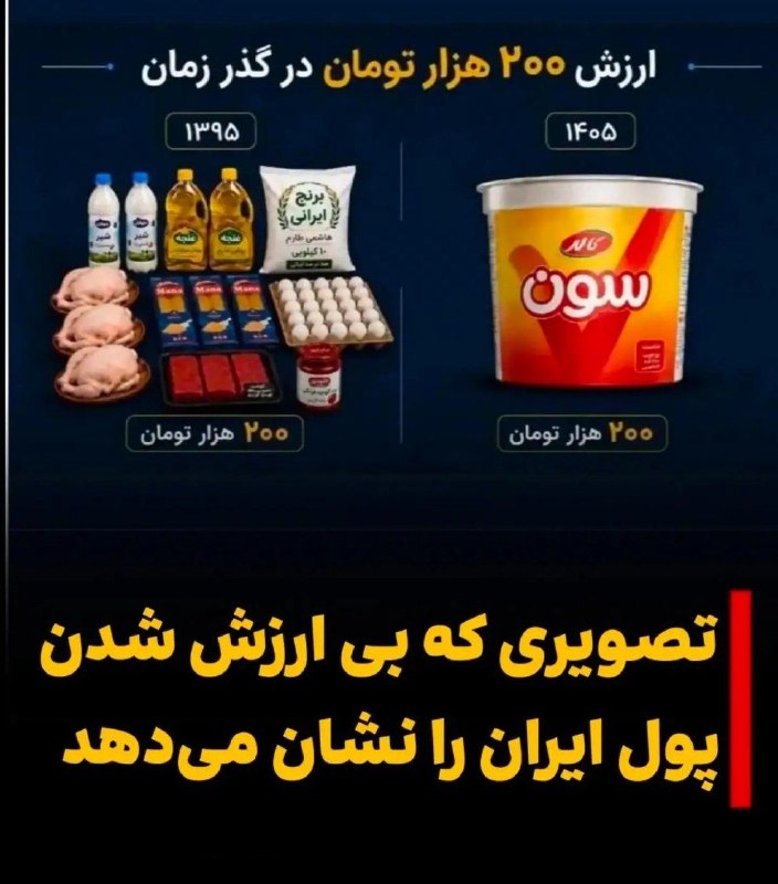 اخبار کلاله: 🔻ارزش ۲۰۰ هزار تومان در گذر زمان📡 @kalalehp | اخبار کلاله🎯