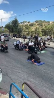 Palestinians hold Friday prayers in the streets and alleys surrounding the blessed Al-Aqsa Mosque; due to severe restrictions imposed by the occupation to prevent them from reaching al-Aqsa.