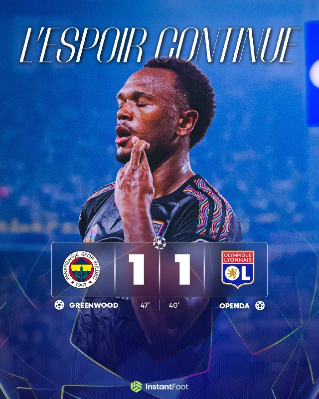 ورزش سه: 🏆 پلی آف لیگ قهرمانان اروپا 2027 فنرباغچه 1 _ لیون 1 🔵تقسیم امتیازات در استانبول! تکلیف تیم صعود کننده در فرانسه مشخص خو